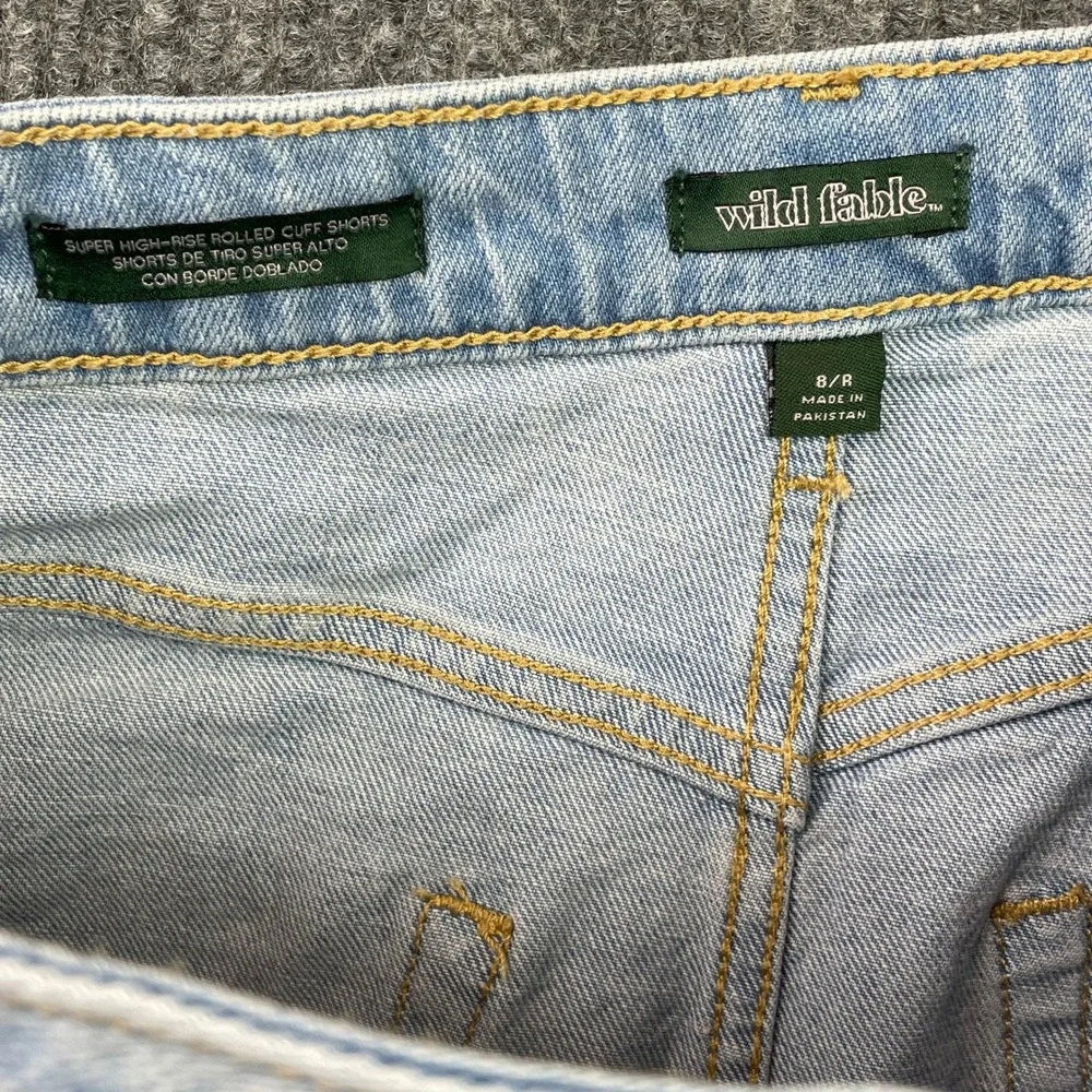 Wild Fable Denim Shorts Women 8 Blue Lot of 2 Super High Rise Distressed Frayed